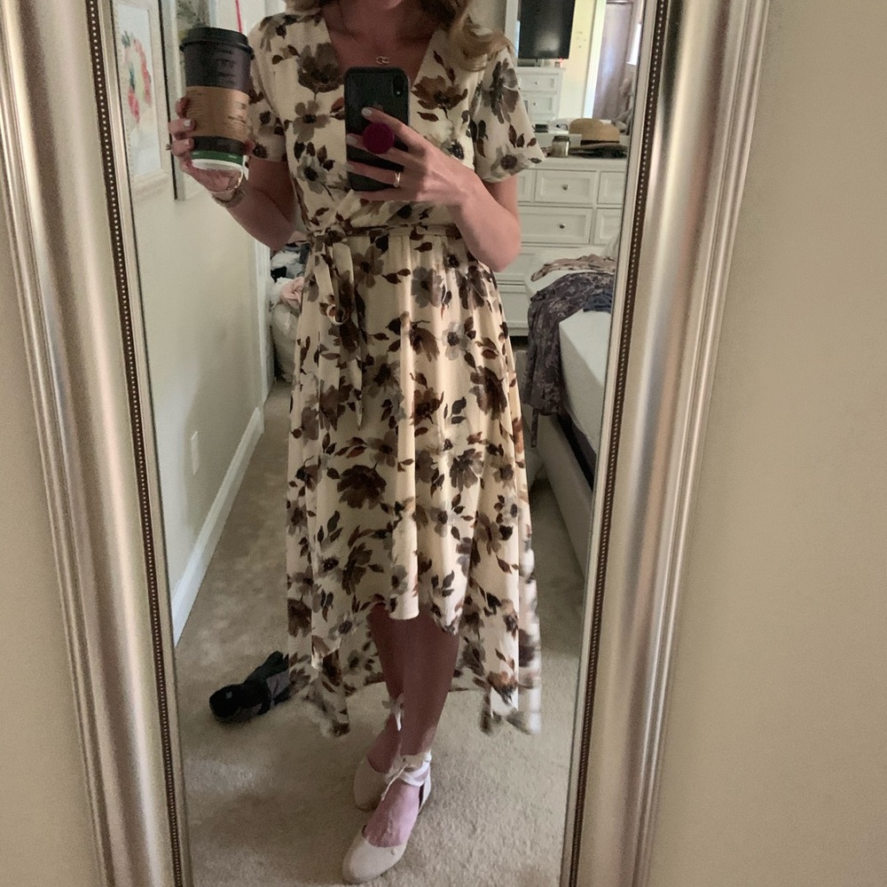 Floral High-Low Dress